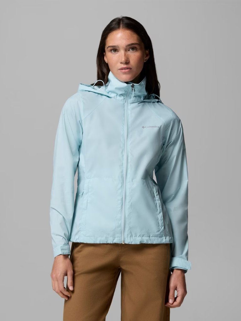 Columbia Light Blue Switchback Iii Waterproof Rain Jacket Size S